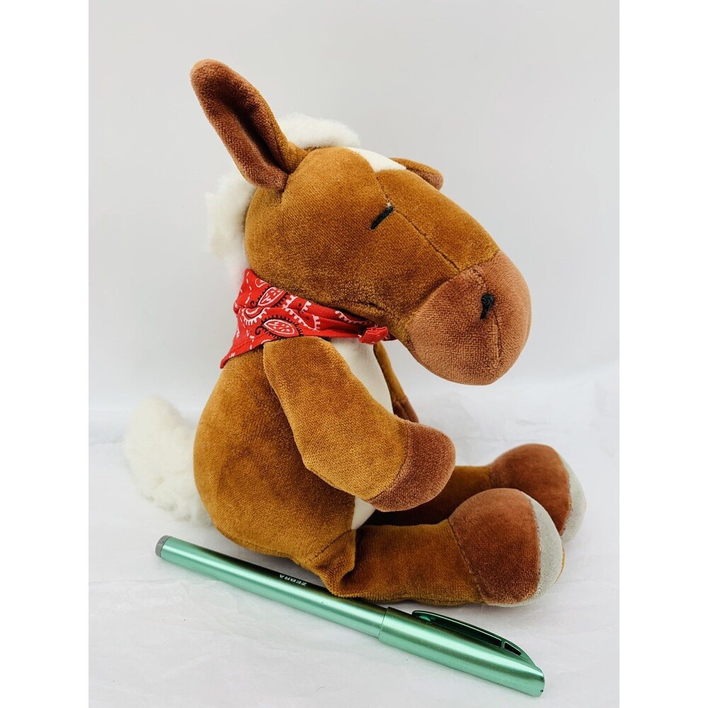 Manhattan Velour Plush Floppy Horse Brown Soft Stuffed Animal Bandana *Faded Tag - Picture 10 of 10